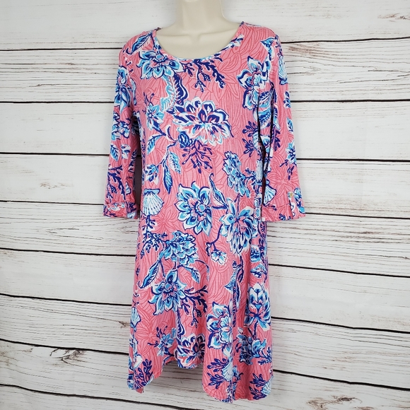 Caribbean Joe | Tropical Floral Shell Midi Dress - Picture 2 of 7